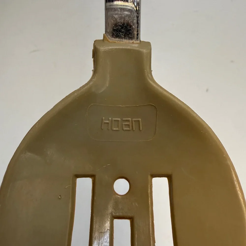Vintage Hoan Slotted Spatula Turner Nylon Head Stainless Steel White Handle